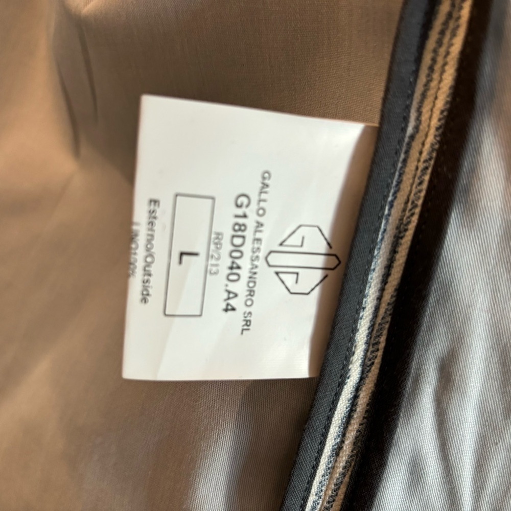 GOLDEN GOOSE DELUX COLLECTION Sz L Pin Stripe 100% Linen Lined Seersucker - Picture 7 of 11